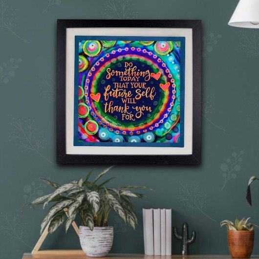 抽象芸術今日の何かを行う引用文のインスピレーション ポスター