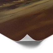 抽象芸術付き超現実浮上円構造 ポスター (角)