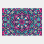 抽象芸術休日応援：シームレスなフェスティバル ラッピングペーパーシート (正面2)