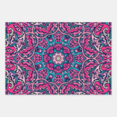 抽象芸術休日応援:シームレスなフェスティバル ラッピングペーパーシート (正面2)