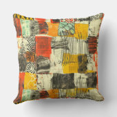 抽象芸術伝統パターン クッション (裏面)