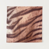 抽象芸術低ポリ動物の虎の毛の柄。自然 タペストリー (正面(横))