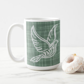 抽象芸術体の信仰の鳩の線 コーヒーマグカップ