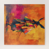 抽象芸術侍のシルエット ジグソーパズル (横)