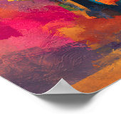 抽象芸術侍のシルエット ポスター (角)