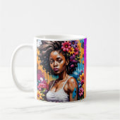 抽象芸術信仰女性Proverbs 31 30 コーヒーマグカップ (左)