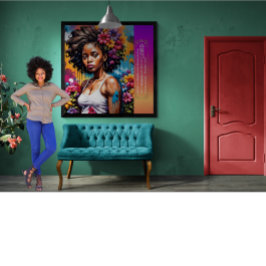 抽象芸術信仰女性Proverbs 31 30 ポスター