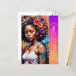 抽象芸術信仰女性Proverbs 31 30 ポストカード