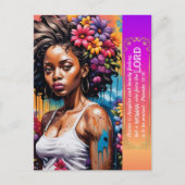 抽象芸術信仰女性Proverbs 31 30 ポストカード (正面)