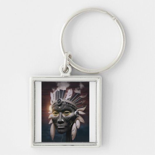 抽象芸術先住民の見解 キーホルダー (正面)