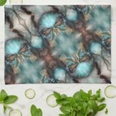 抽象芸術先住民アメリカバイキングマスクスカル キッチンタオル (折り畳み)