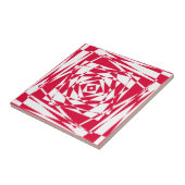 抽象芸術光学錯覚セラミックタイル赤白 タイル (側面)