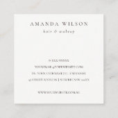 抽象芸術光沢のあるアイボリー金ゴールドご注文ありがとうございます スクエア名刺 (裏面)