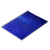 抽象芸術光沢のある青いグリッターの背景 ノートブック (左側)