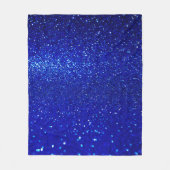 抽象芸術光沢のある青いグリッターの背景 フリースブランケット (正面)