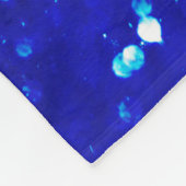 抽象芸術光沢のある青いグリッターの背景 フリースブランケット (角)