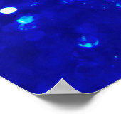 抽象芸術光沢のある青いグリッターの背景 ポスター (角)