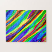 抽象芸術光沢レインボー絵を描 ジグソーパズル (横)