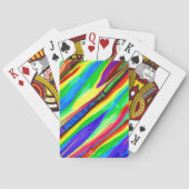 抽象芸術光沢レインボー絵を描 トランプ (裏面)