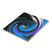 抽象芸術入りブルートーンセラミックタイル タイル (側面)