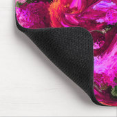 抽象芸術入りプリン、オレンジ、グリーン マウスパッド (コーナー)