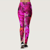 抽象芸術入りプリン、オレンジ、グリーン レギンス (裏面)