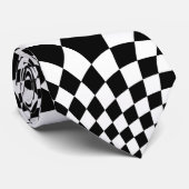 抽象芸術入り組んだ白黒パターン ネクタイ (ロール)
