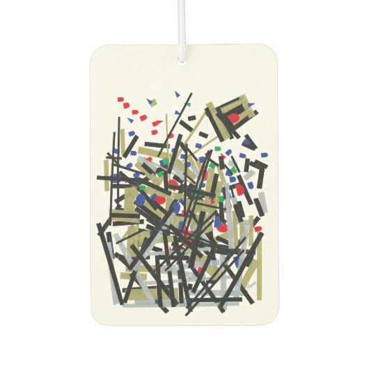 抽象芸術入力テープおよびレターフォーム1 カーエアーフレッシュナー (正面)