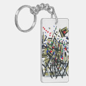 抽象芸術入力テープおよびレターフォーム1 キーホルダー (正面左)