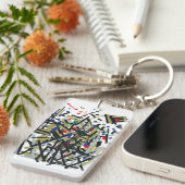 抽象芸術入力テープおよびレターフォーム1 キーホルダー (正面右)