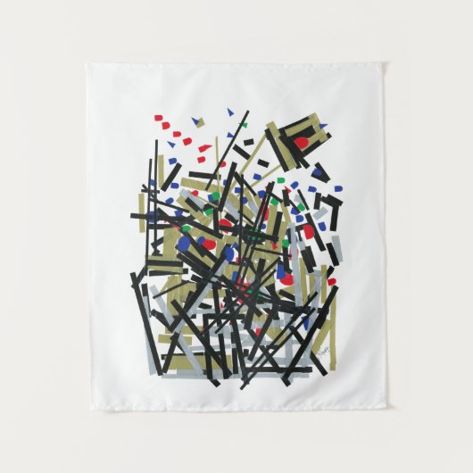 抽象芸術入力テープおよびレターフォーム1 タペストリー (正面)