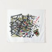 抽象芸術入力テープおよびレターフォーム1 タペストリー (正面(横))