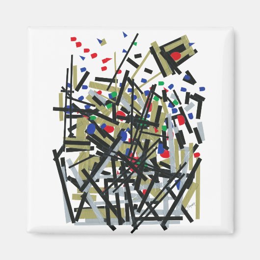 抽象芸術入力テープおよびレターフォーム1 マグネット (正面)