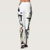 抽象芸術入力テープおよびレターフォーム1 レギンス (裏面)