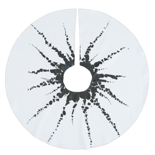 抽象芸術入力テープおよびレターフォーム3 ブラッシュドポリエステルツリースカート (正面)