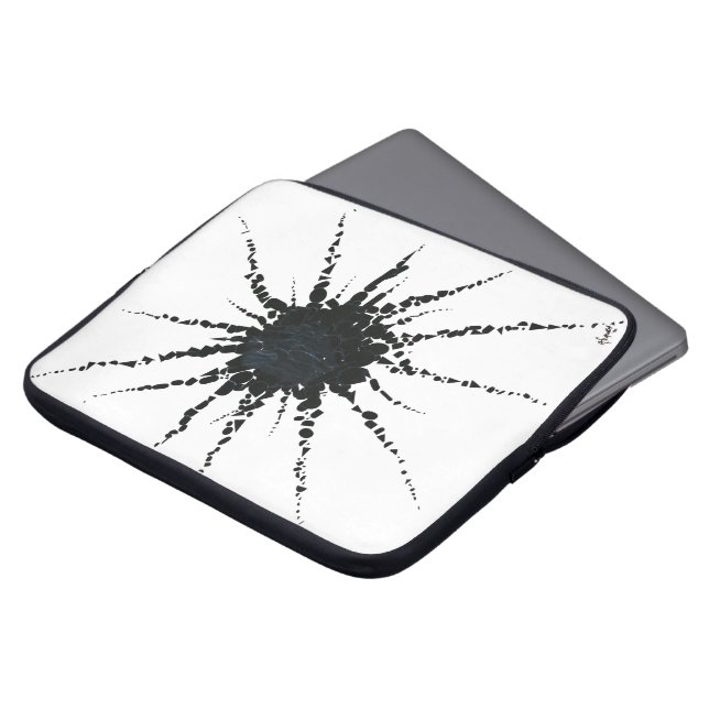 抽象芸術入力テープおよびレターフォーム3 ラップトップスリーブ (正面上部)