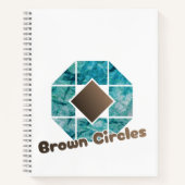 抽象芸術八角形、茶色の正方形と反対側のCi ノートブック (正面)