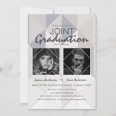 抽象芸術共同卒業2写真卒業パーティー 招待状 (正面)