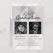 抽象芸術共同卒業2写真卒業パーティー 招待状 (正面/裏面)