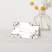 抽象芸術円と小枝 プレイスカード (正面)