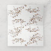 抽象芸術円と小枝 プレイスカード (内部開封)