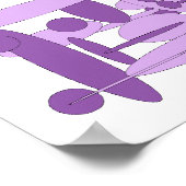 抽象芸術円と楕円 ポスター (角)