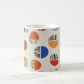抽象芸術円のシームレスなパターン、背景  コーヒーマグカップ (中央)