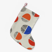 抽象芸術円のシームレスなパターン、背景  スモールクリスマスストッキング (正面 (吊り時))