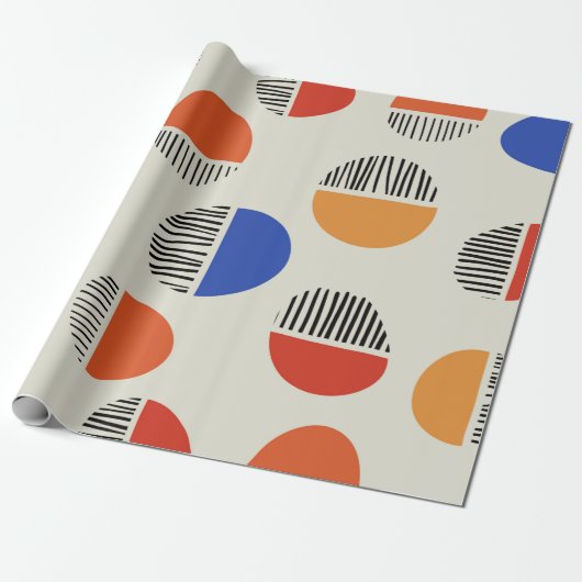 抽象芸術円のシームレスなパターン、背景  ラッピングペーパー (アンロールド)