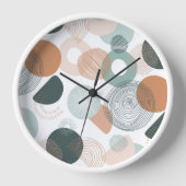 抽象芸術円の形状エレガント幾何モダン 壁時計 (正面)