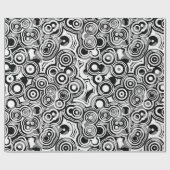 抽象芸術円の折り返し紙 ラッピングペーパー (フラット)