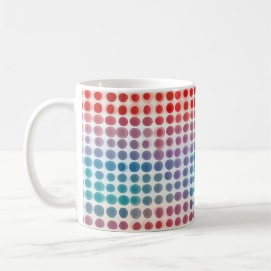 抽象芸術円の色 コーヒーマグカップ (左)
