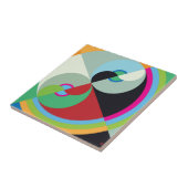 抽象芸術円セラミックタイル タイル (側面)