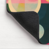 抽象芸術円デザイン マウスパッド (コーナー)